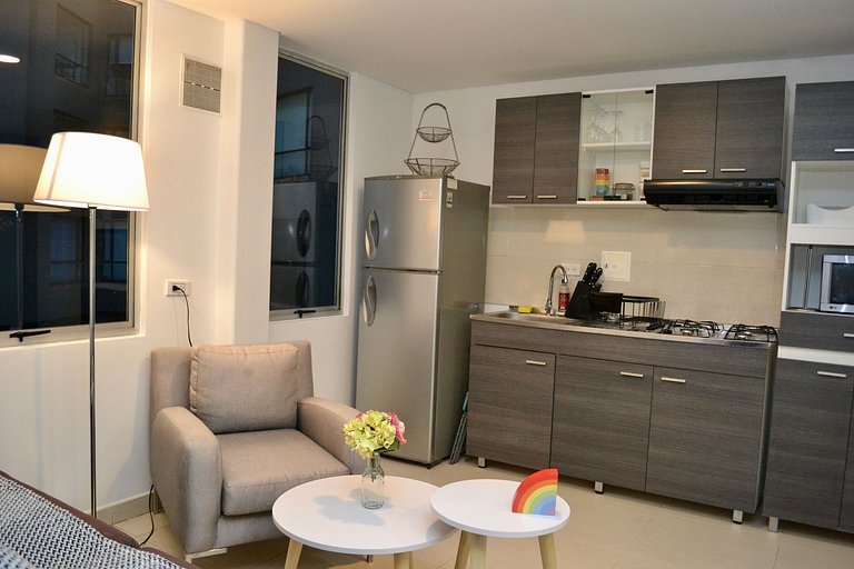 2BR Apt Iluminado cerca a Zona T y Clubs