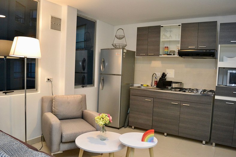 2BR Apt Iluminado cerca a Zona T y Clubs