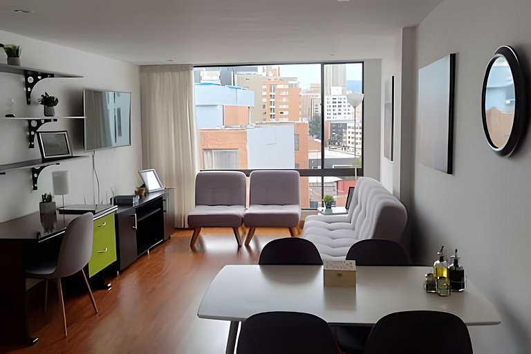 |Ahead| Comodo 2BR @Chapinero + lavadora y parking