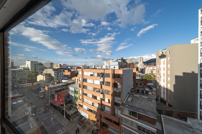 |Ahead| Comodo 2BR @Chapinero + lavadora y parking