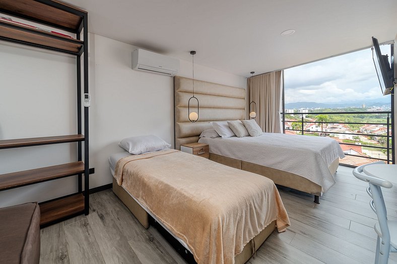 |Ahead| Confortable Loft al lado de Unicentro + AC