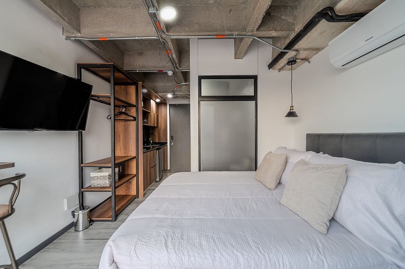 |Ahead| Urbano Loft con cama Queen + Parking