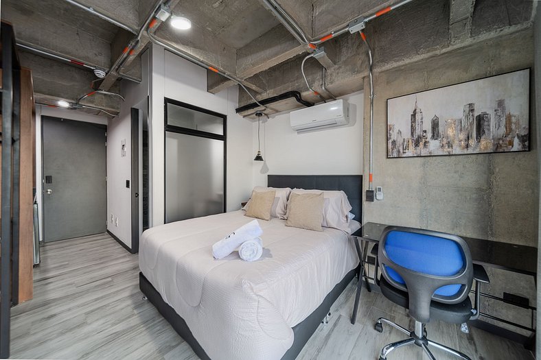 |Ahead| Urbano Loft con cama Queen + Parking