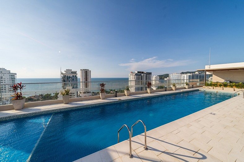 Stylish apt @Salguero close to the beach + pool